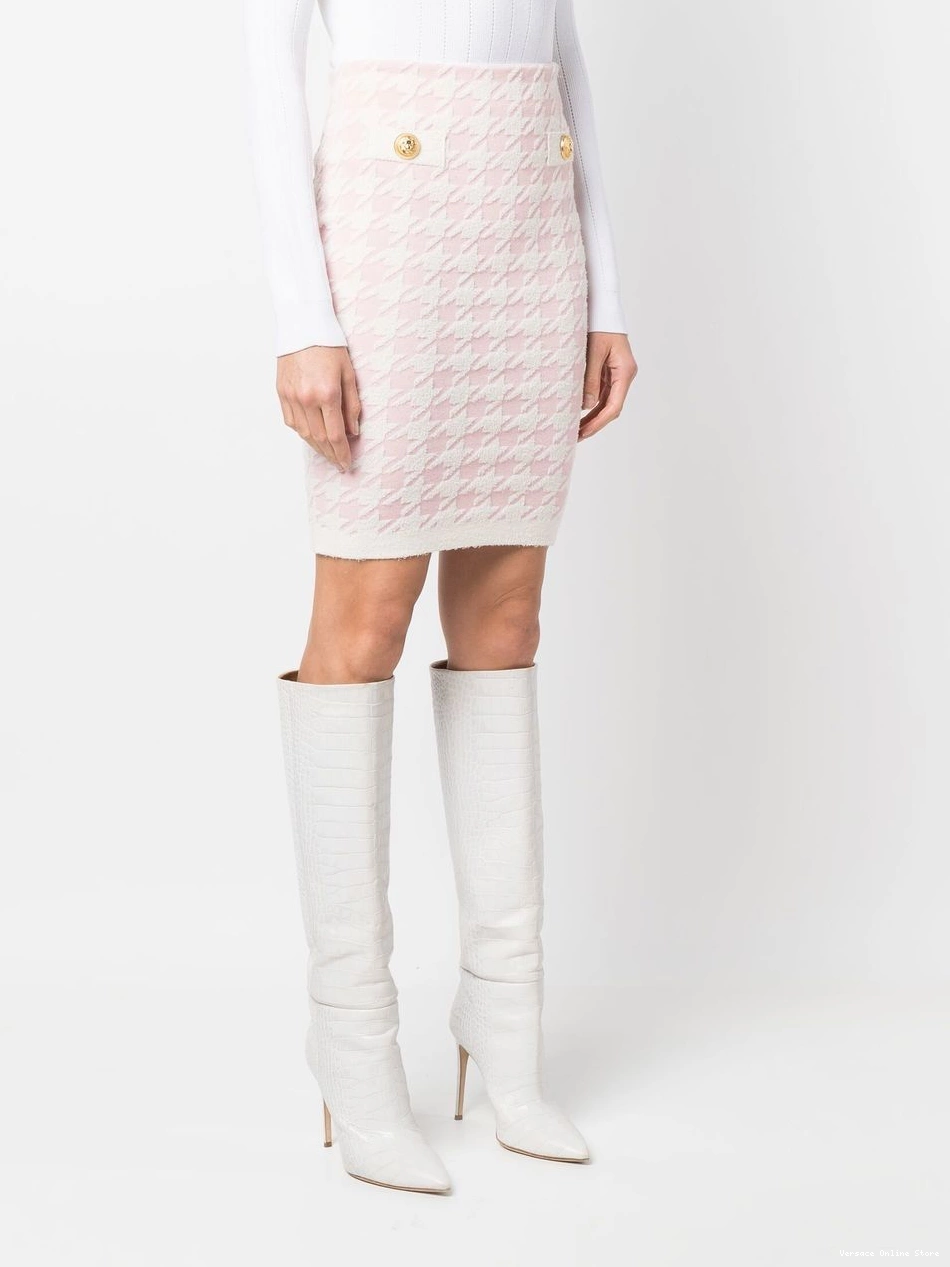 Cheap pattern houndstooth Women skirt mini Versace 0813